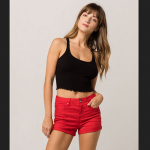 NWT High Rise Red Shorts